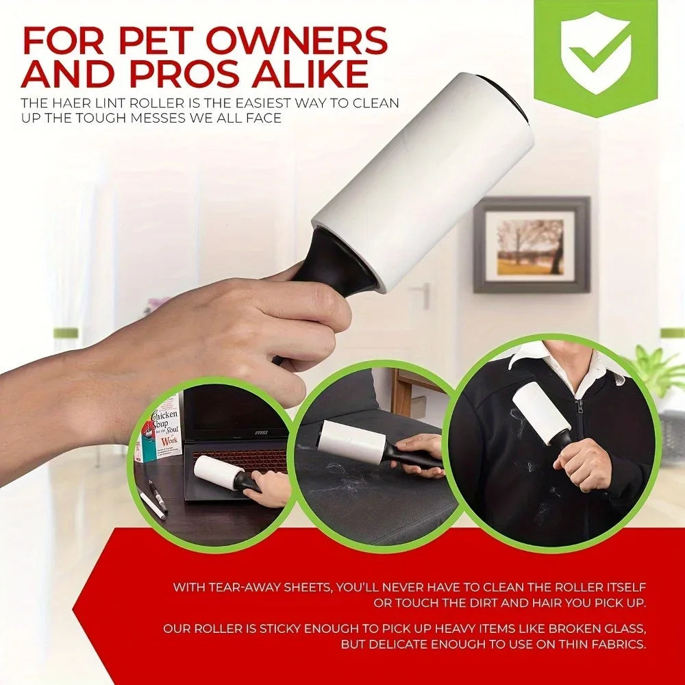 120/300Sheets Disposable Tear Sticky Roller, Pet Hair Remover