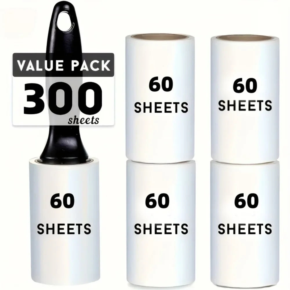 120/300Sheets Disposable Tear Sticky Roller, Pet Hair Remover